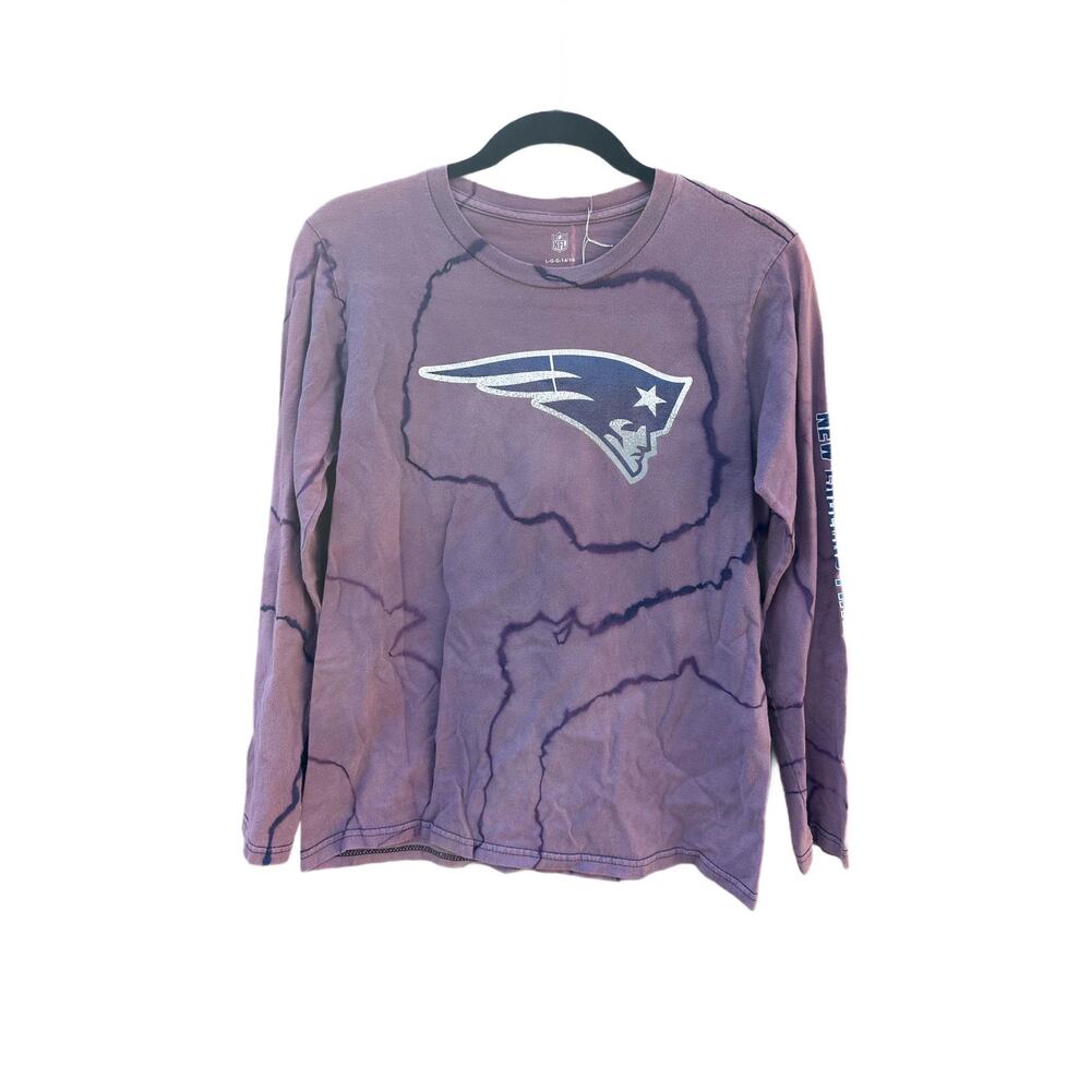 Tie Dye New England Patriots Long Sleeve Shirt | Geode Tie - Reverse Dye